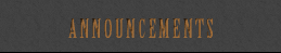 Announcements